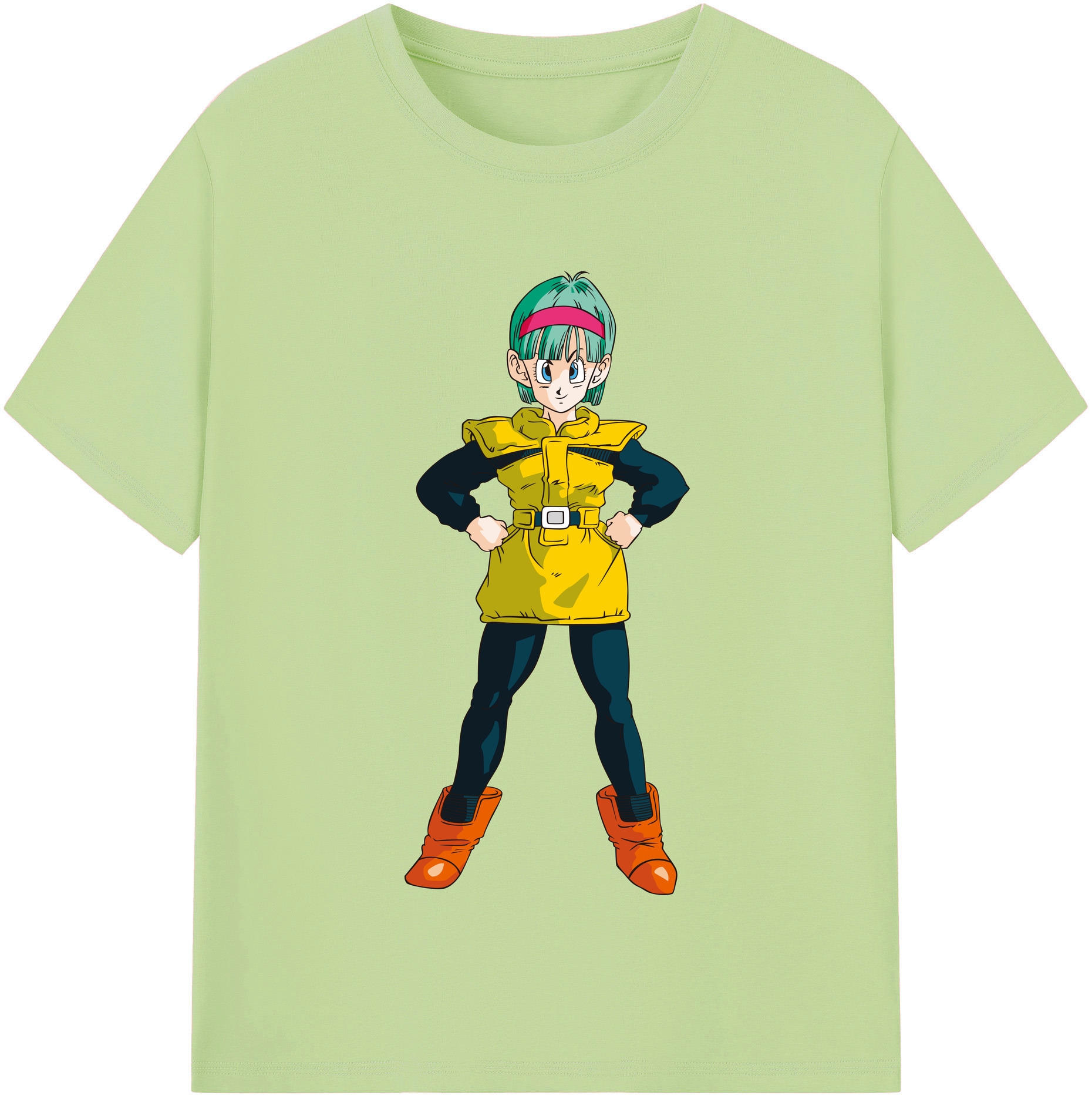 （画像用） ドラゴンボール ブルマ DRAGON BALL Bulma 綿100％半袖Tシャツ（フロントプリント）